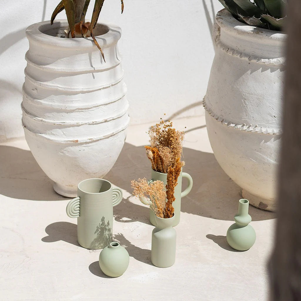 Vase avec anses Mediterranea vert