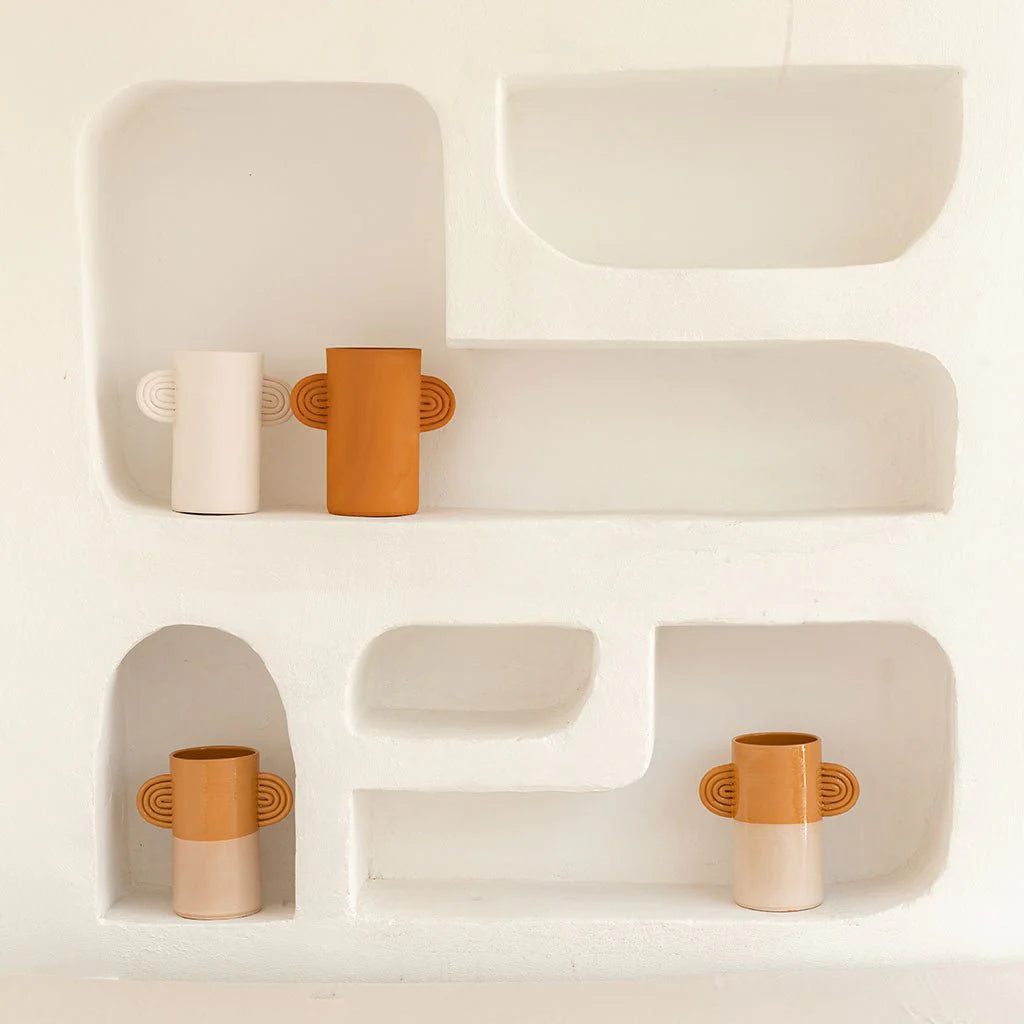 Vase anses Ambre uni blanc