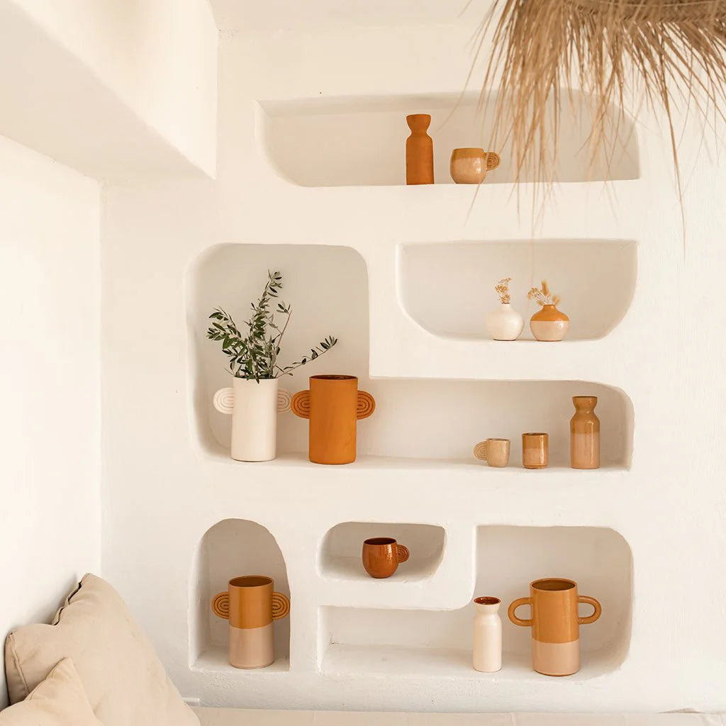 Vase anses Ambre uni blanc