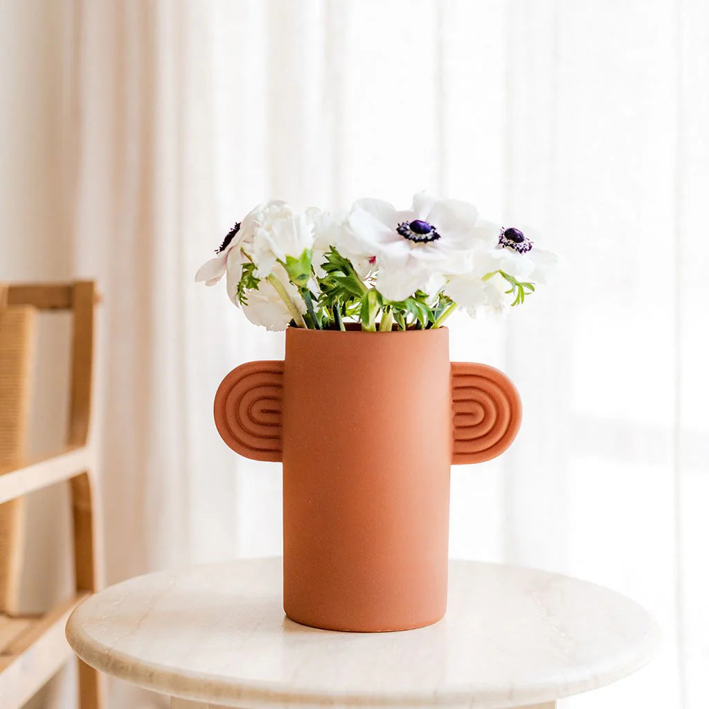 Vase anses Ambre uni terracotta