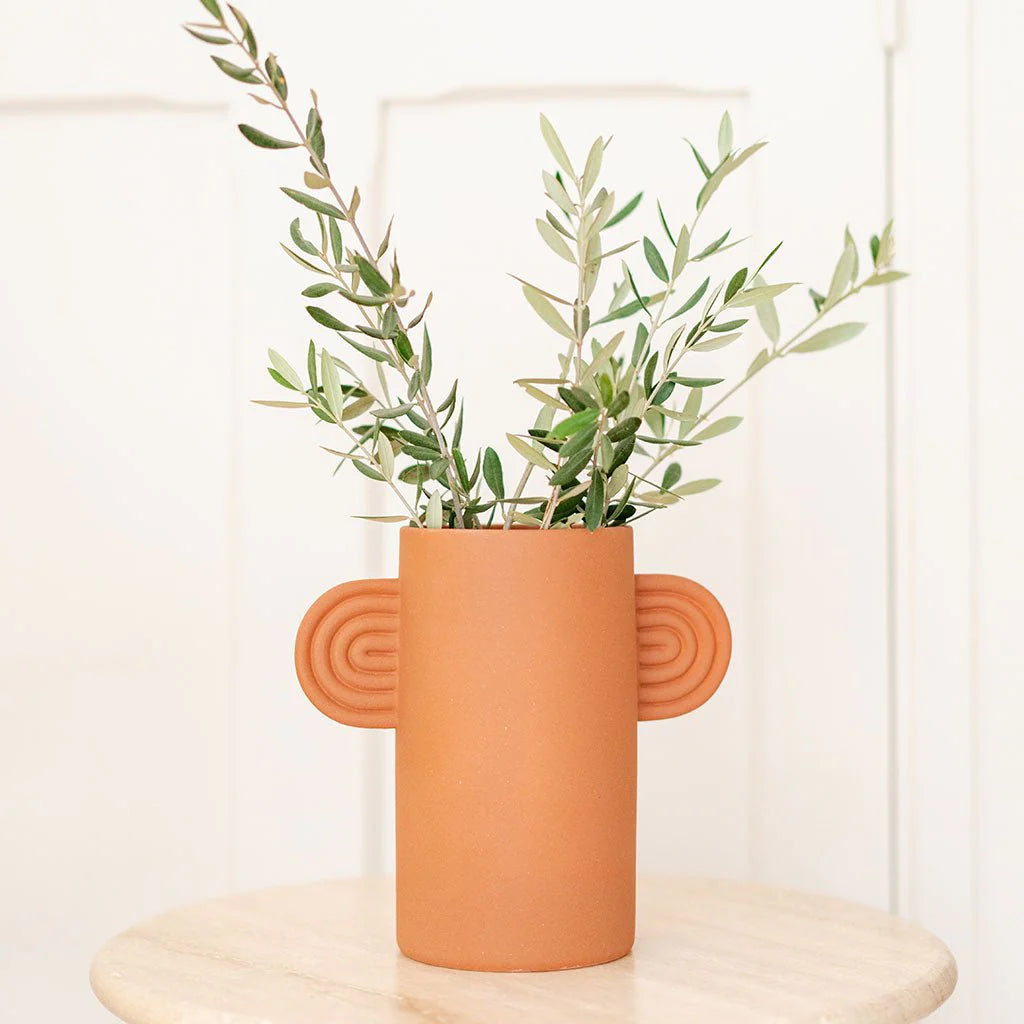 Vase anses Ambre uni terracotta