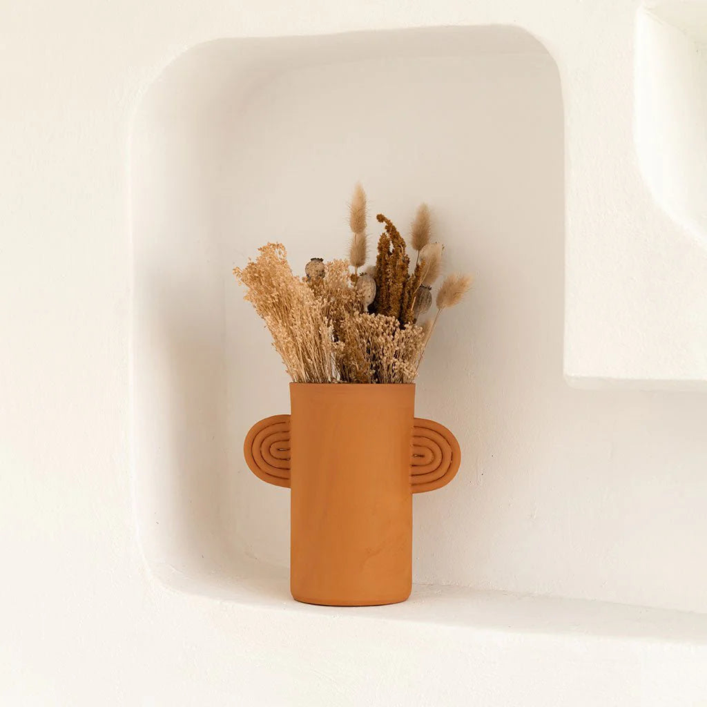 Vase anses Ambre uni terracotta