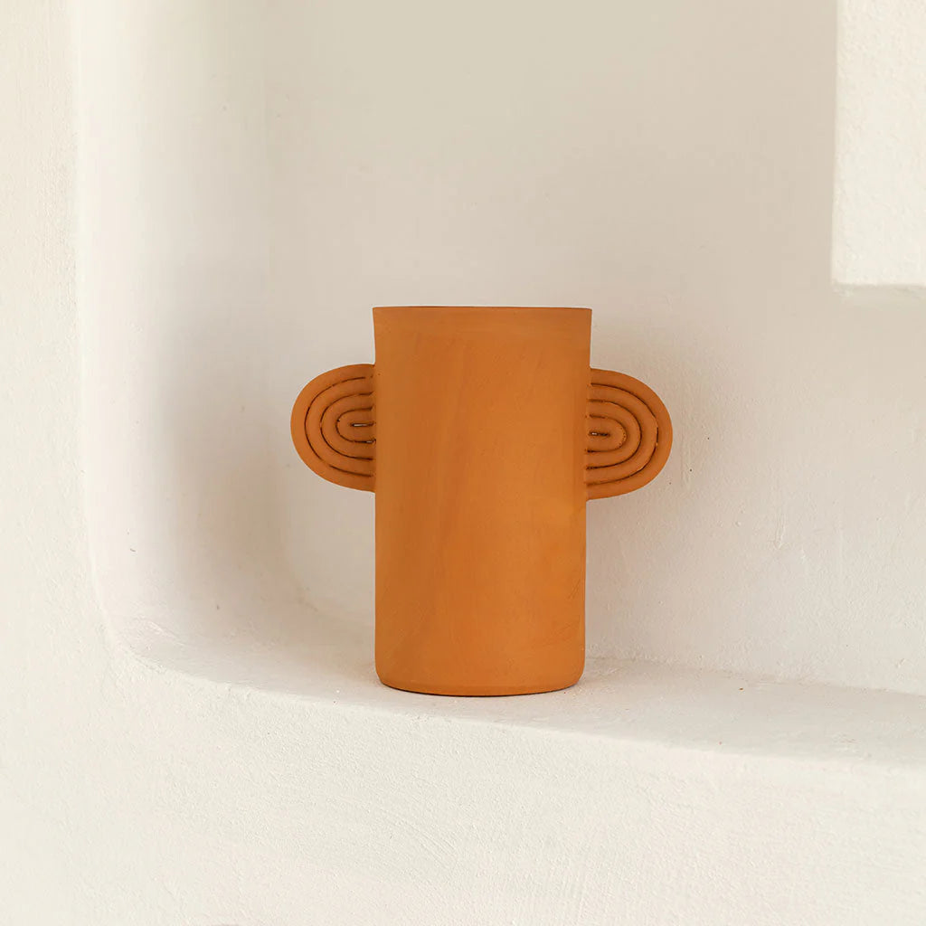Vase anses Ambre uni terracotta
