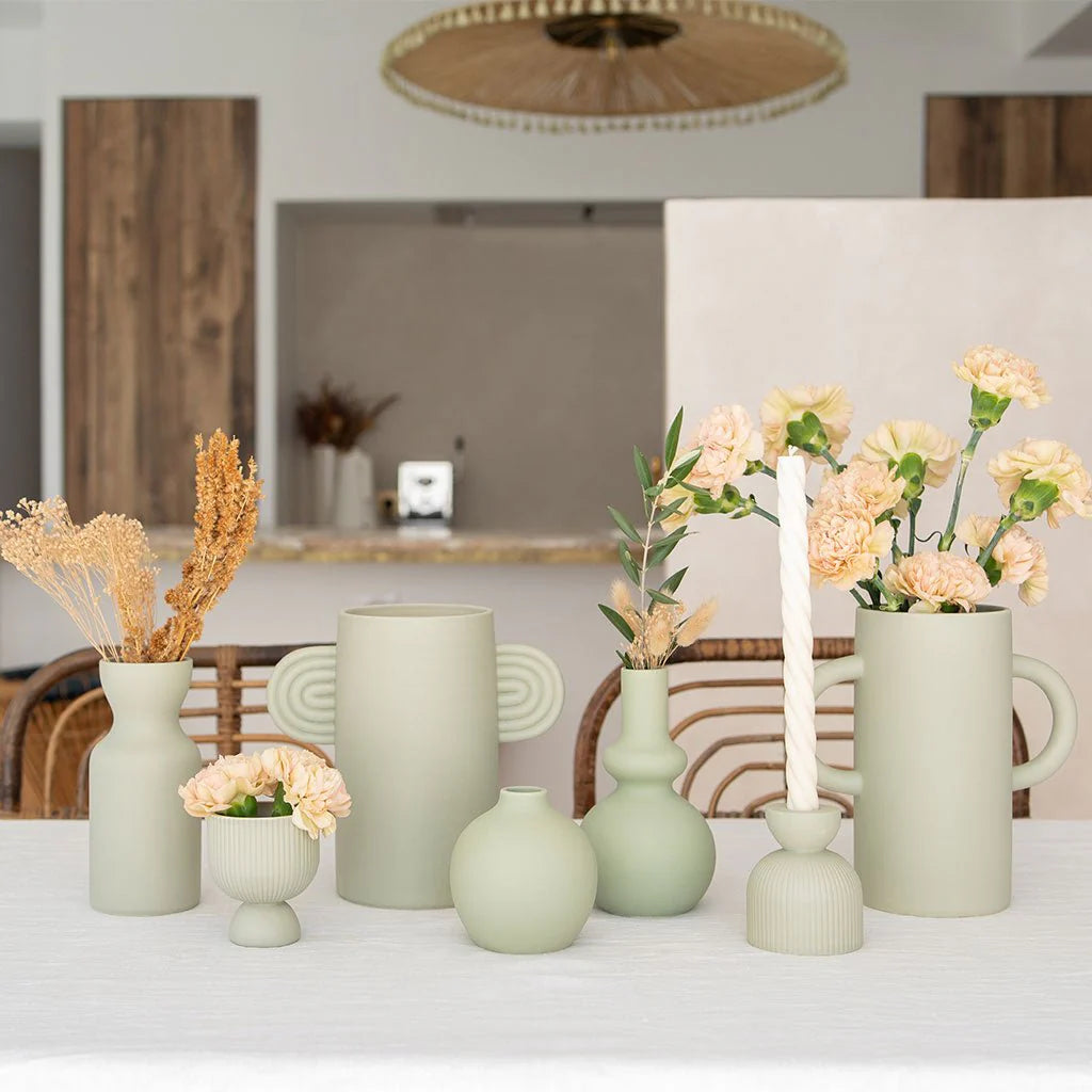 Vase avec anses Ambre Vert