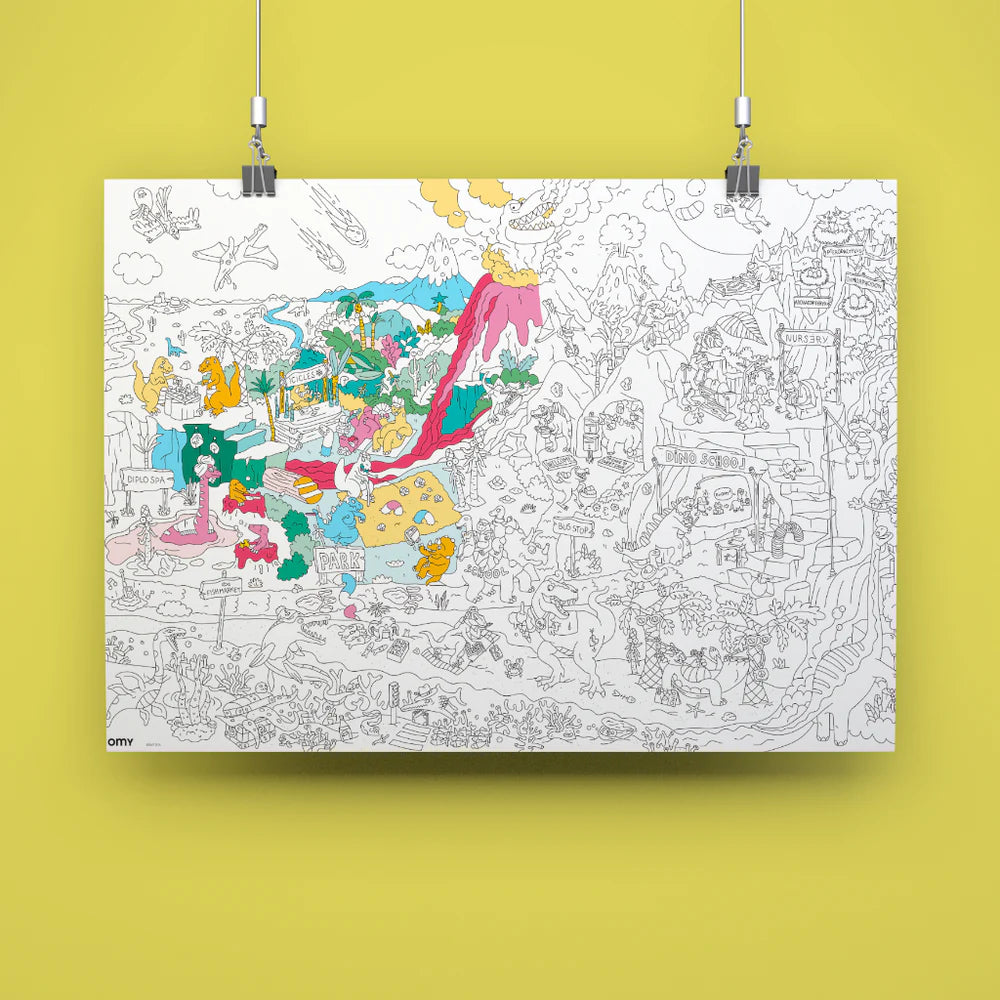 POSTER GEANT A COLORIER - DINOS