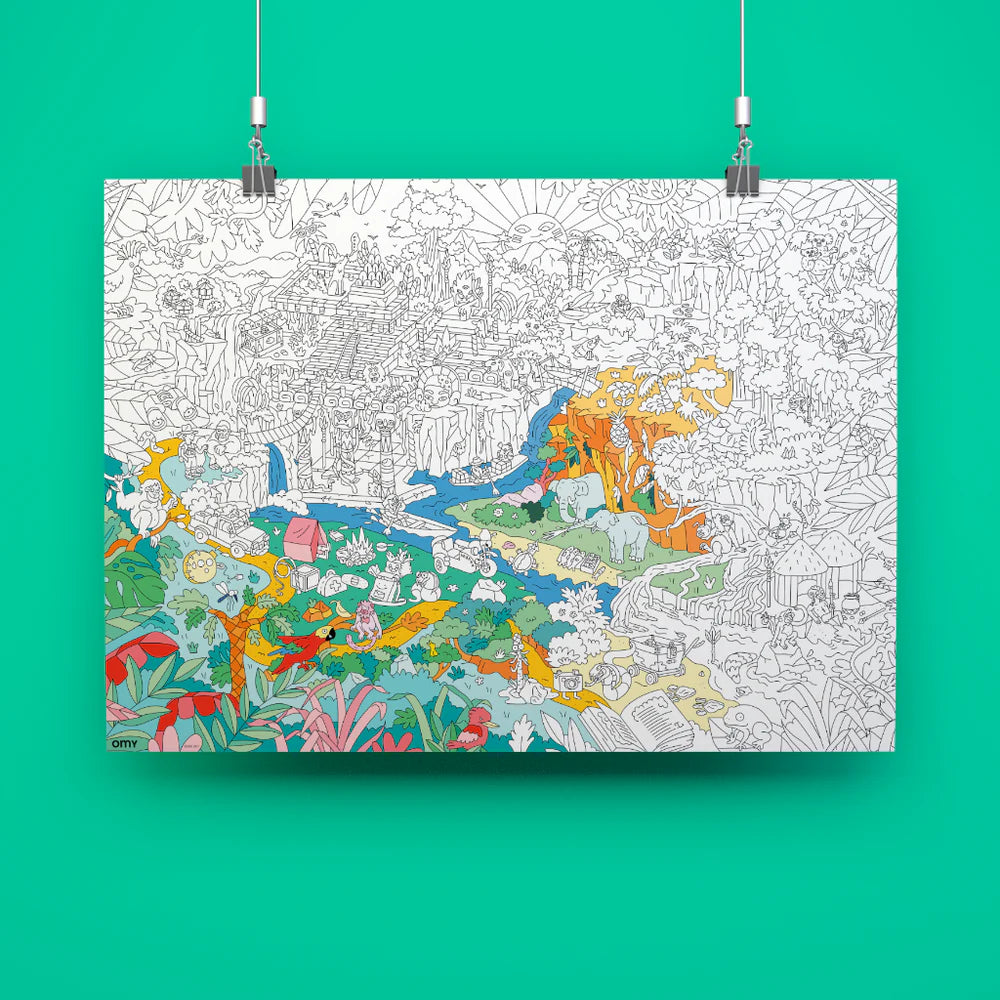 POSTER A COLORIER  JUNGLE
