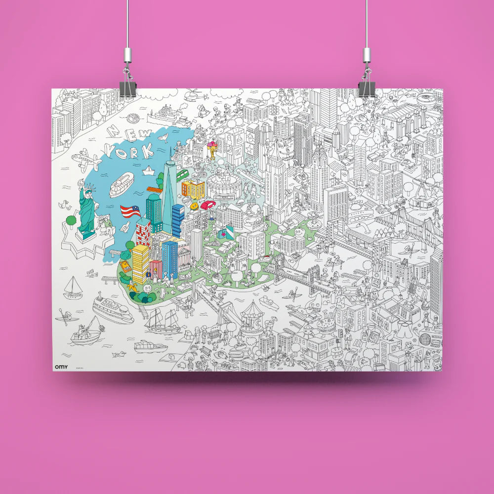 POSTER GEANT A COLORIER - NYC
