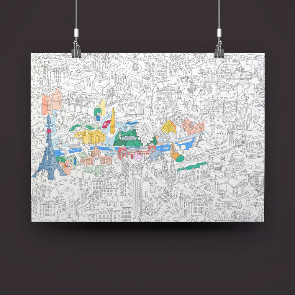 POSTER GEANT A COLORIER - PARIS