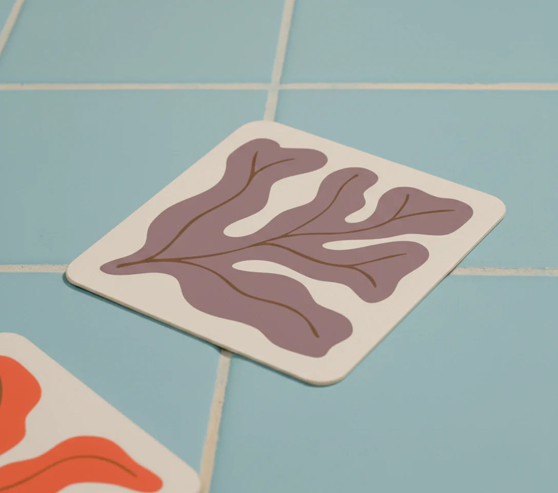 Dessous de verre x 1 - Algues - Violet