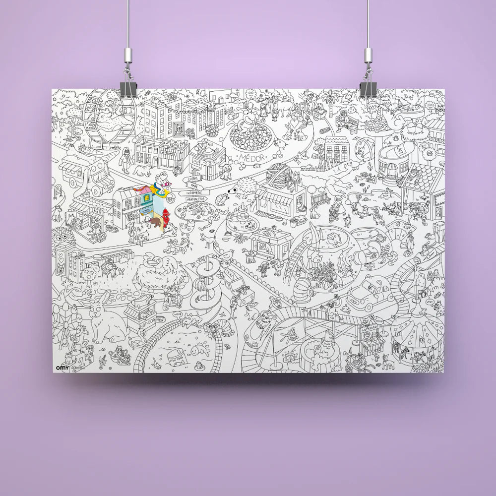 POSTER GEANT A COLORIER  ANIMAL CITY