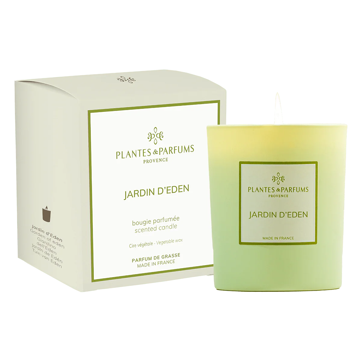 Bougie Végétale Jardin d’Eden 180g avec étui