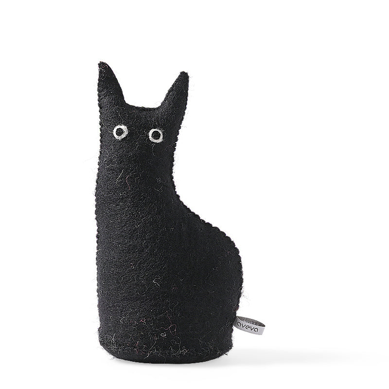 Butée de porte / Serre livre chat noir