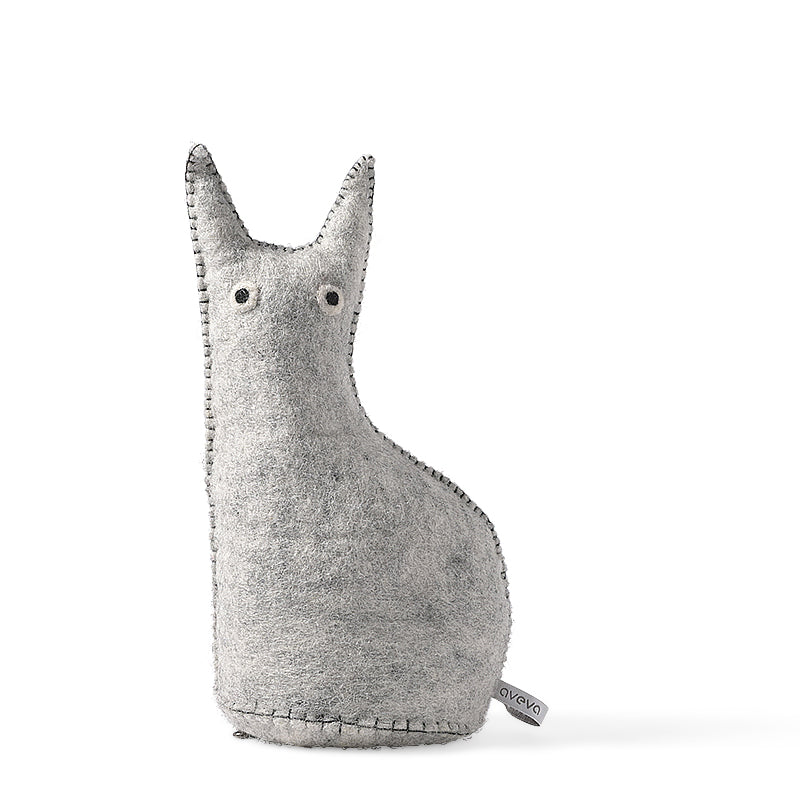 Butée de porte / Serre livre chat gris
