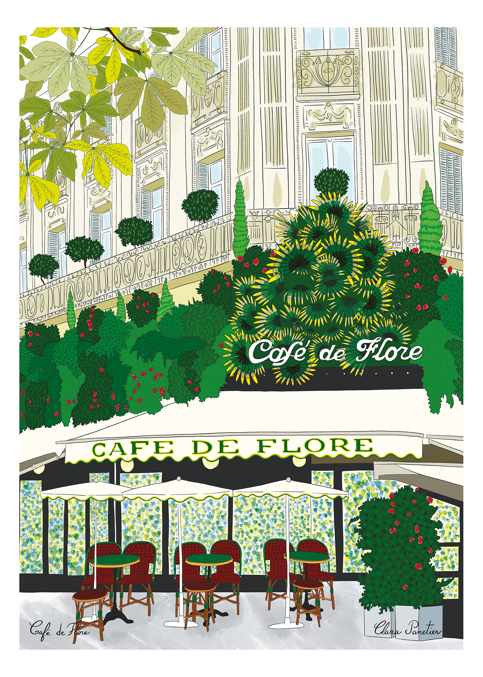 Affiche CLARA PANETIER - CAFÉ DE FLORE