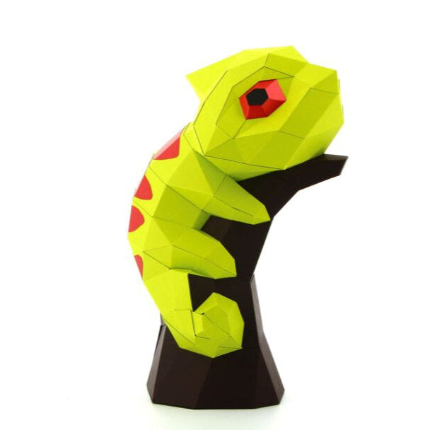 Trophée Caméléon origami à poser