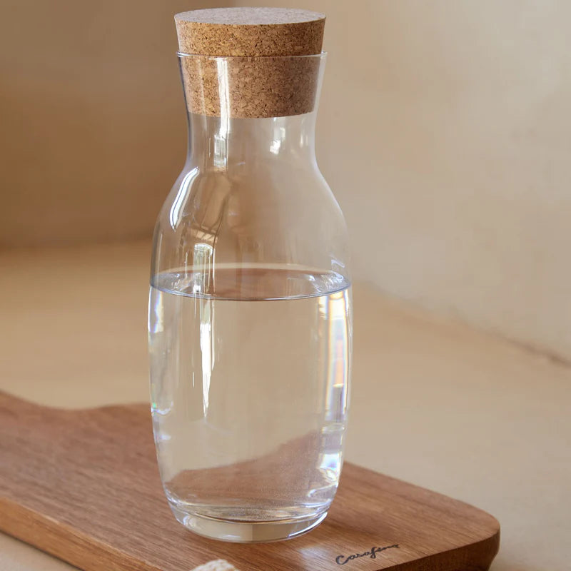 Carafe en verre avec bouchon liège - Alegra - 1 litre