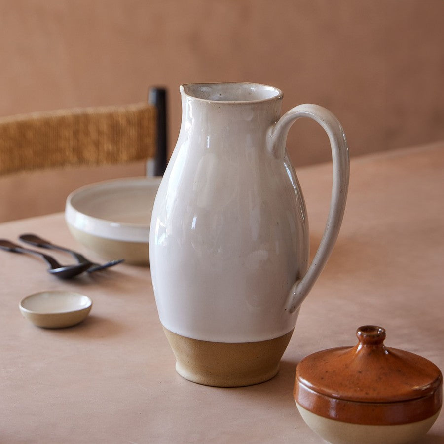 Carafe Marrakesh en écogrès blanc