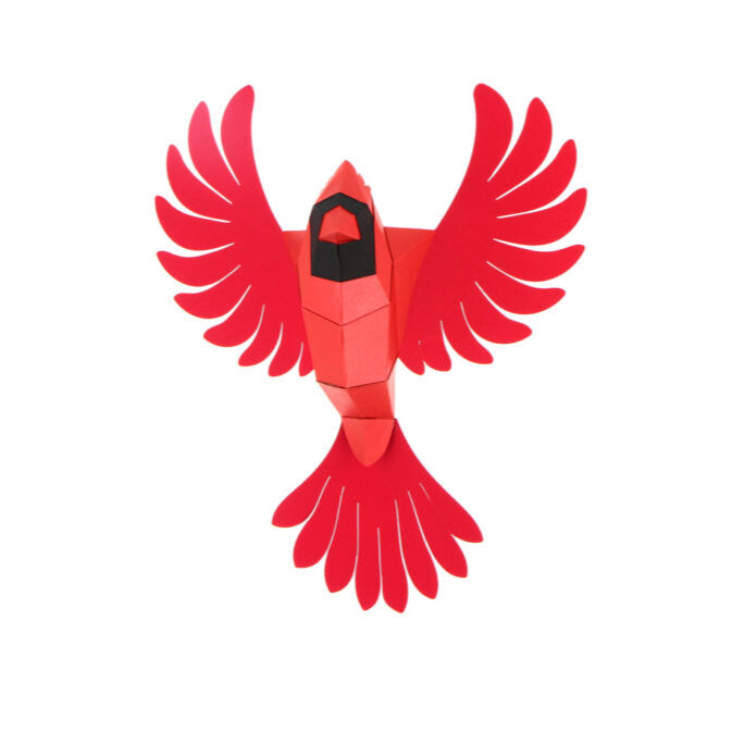 Oiseau cardinal rouge - origami