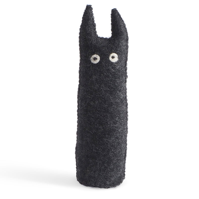 LES CURIEUX, Chat en laine, L, noir