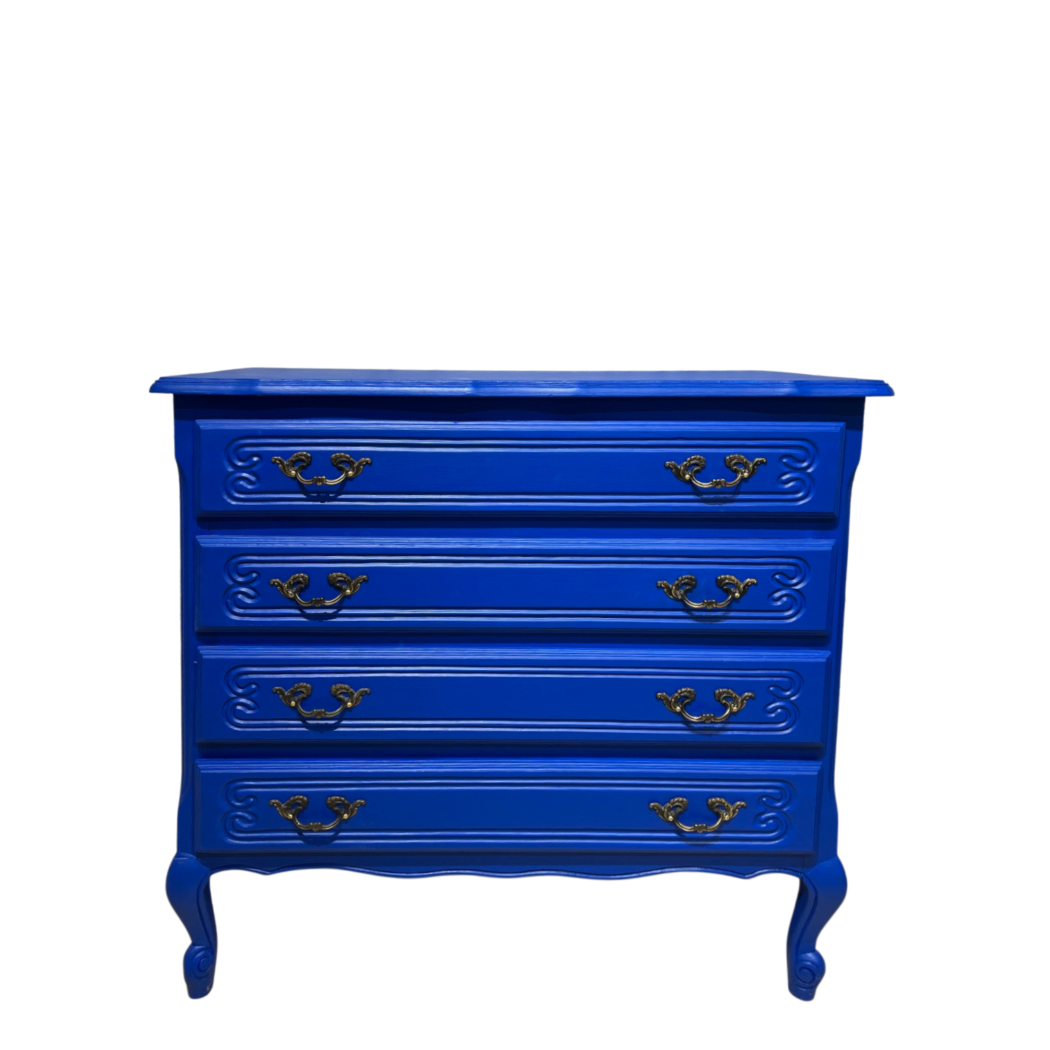Commode ancienne bleu roi