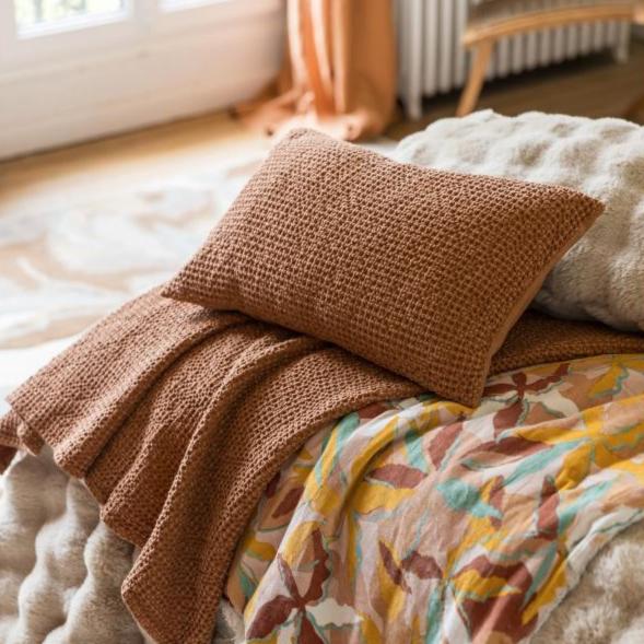 Coussin recyclé Maia Cuivre 30 x 50