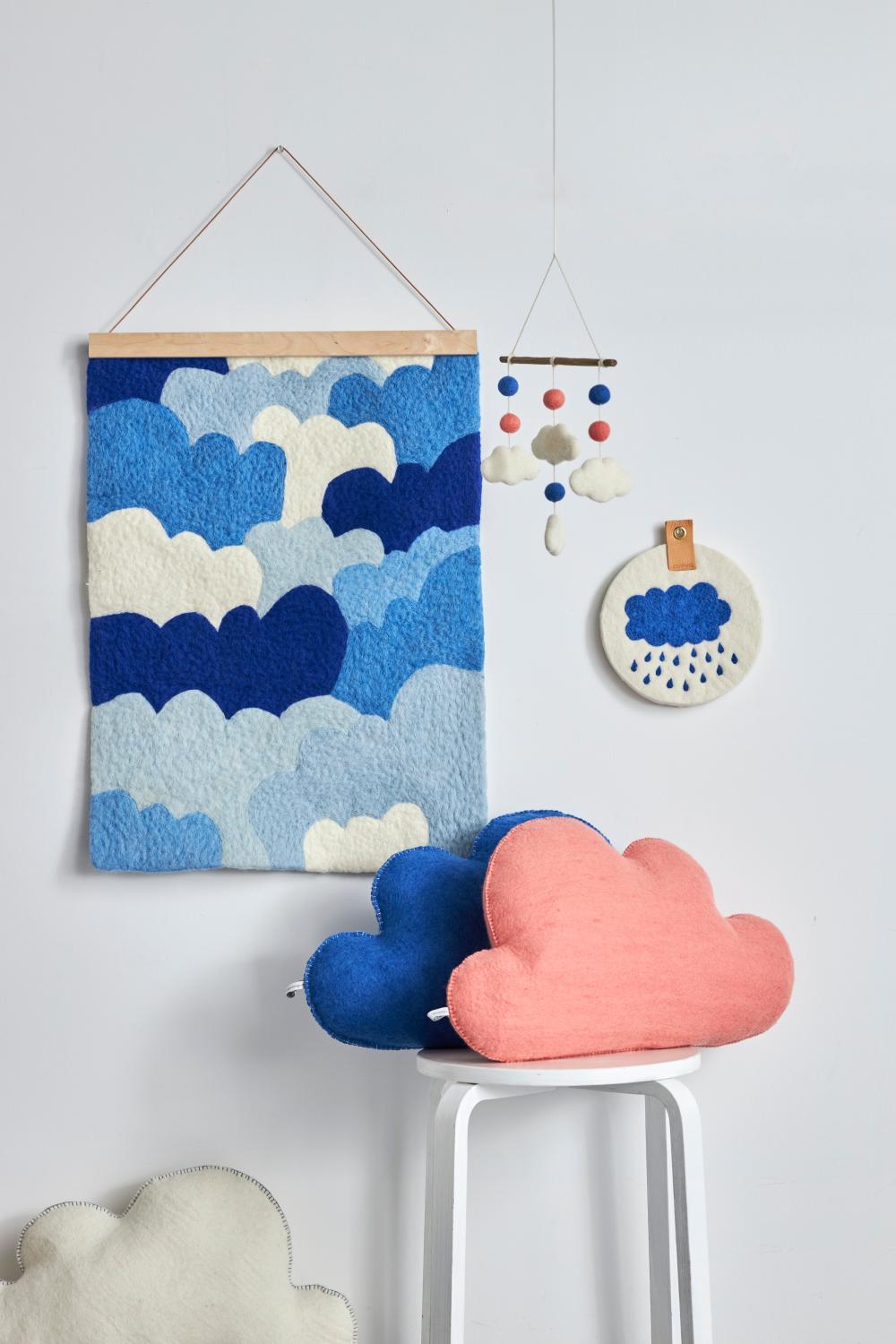 Coussin nuage Bleu électrique