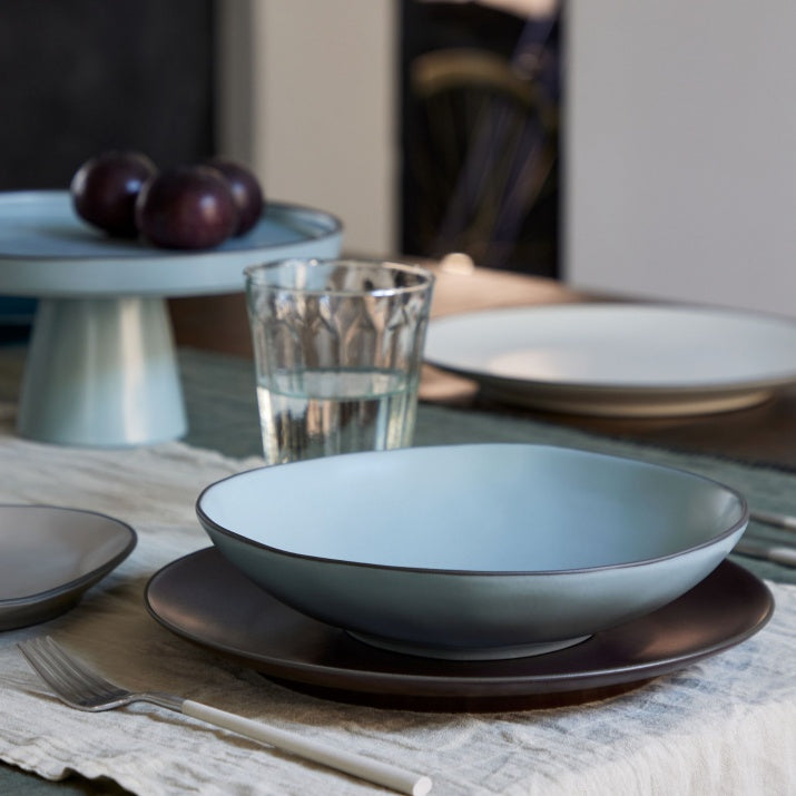 Assiette creuse Stacked - bleu ciel - 23cm