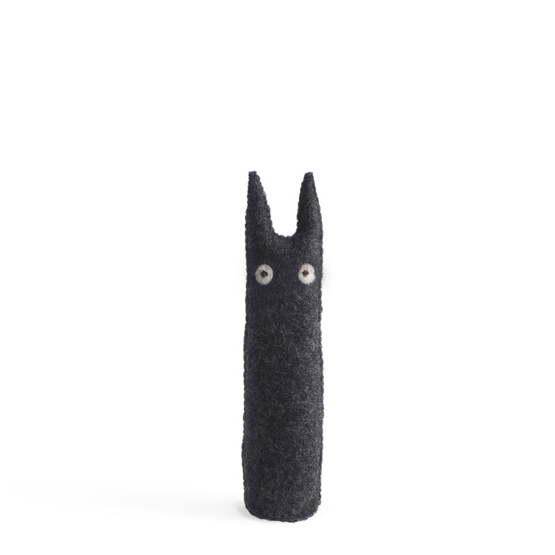 LE CURIEUX, Chat en laine, M, noir