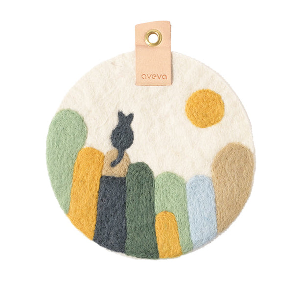 Dessous de plat en laine ART, Cat on Kullaberg, 21