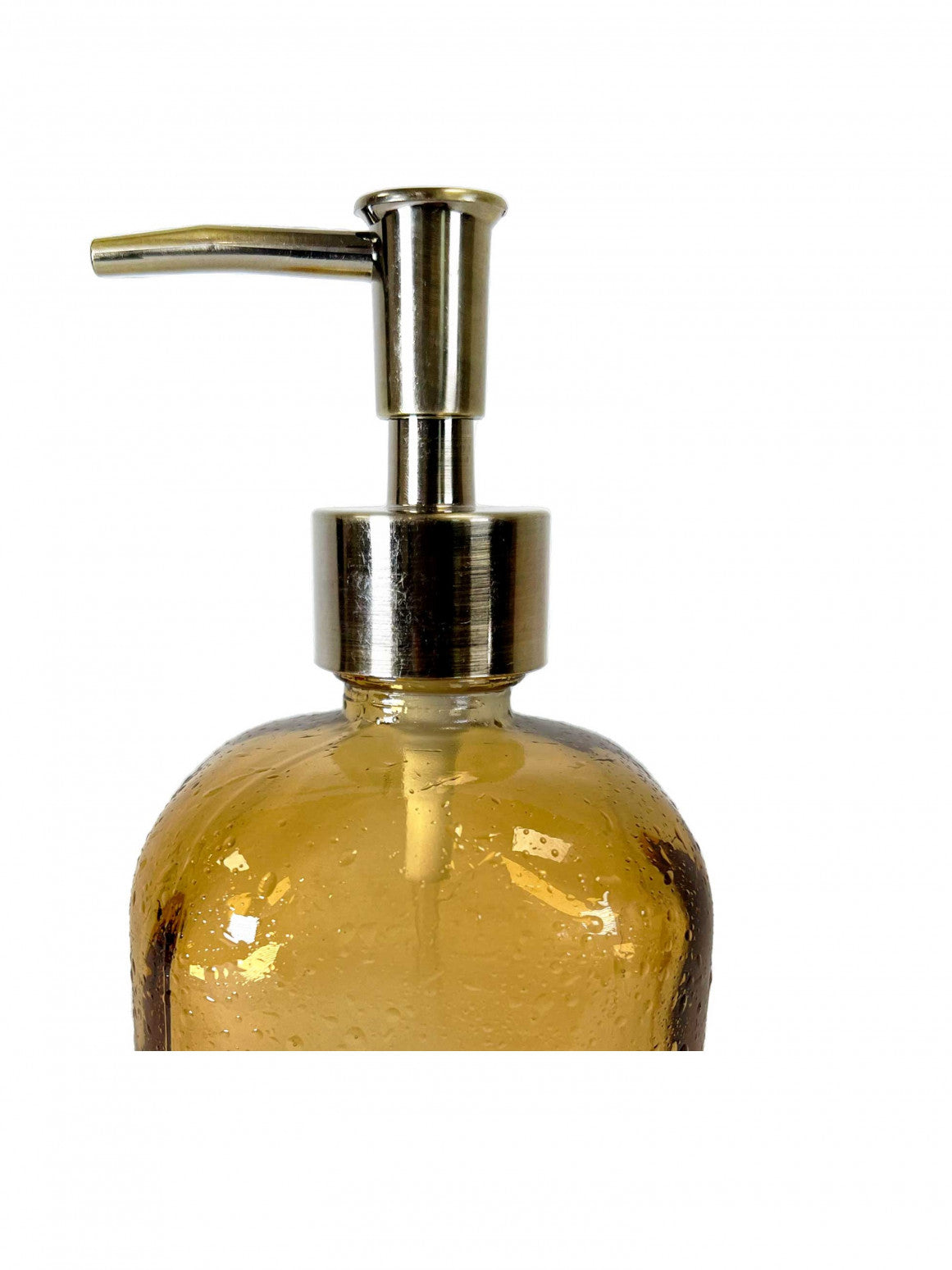 Distributeur de savon en verre recyclé Miel 17,5 cm