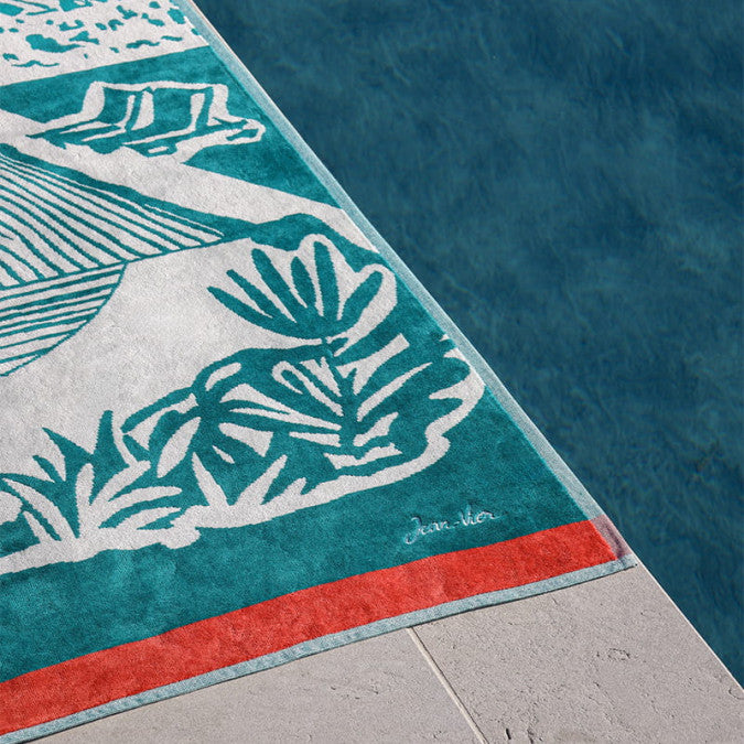 Drap de plage 180 x 100cm - Etxola Vert Pin