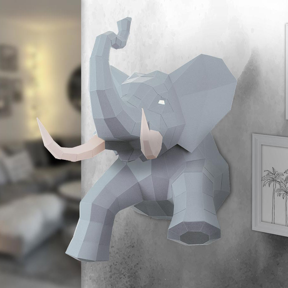 éléphant en papier 3D