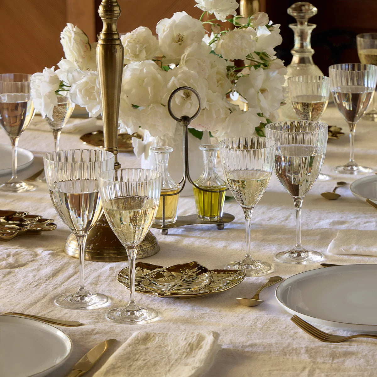 Coupelle feuille dorée - Bouleau 18cm