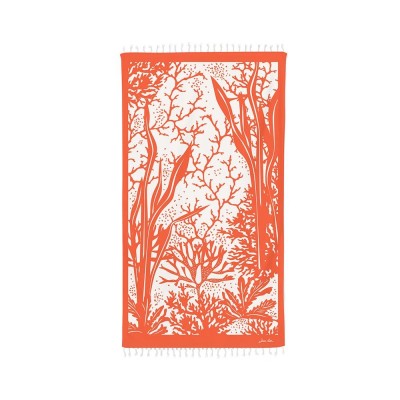 Fouta Anemone - Corail - 90x160