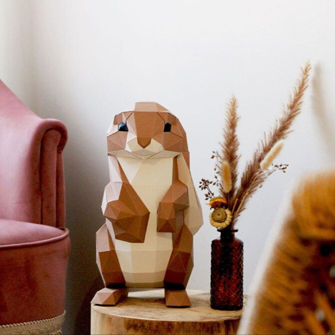 Lapin debout - origami 3D