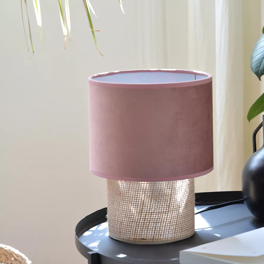 Lampe à poser Marcia - velours Terra - 22cm