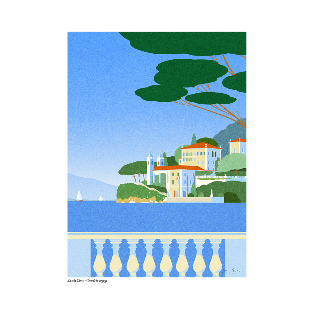 Affiche Julie Guillem - N14 - Lac de Côme