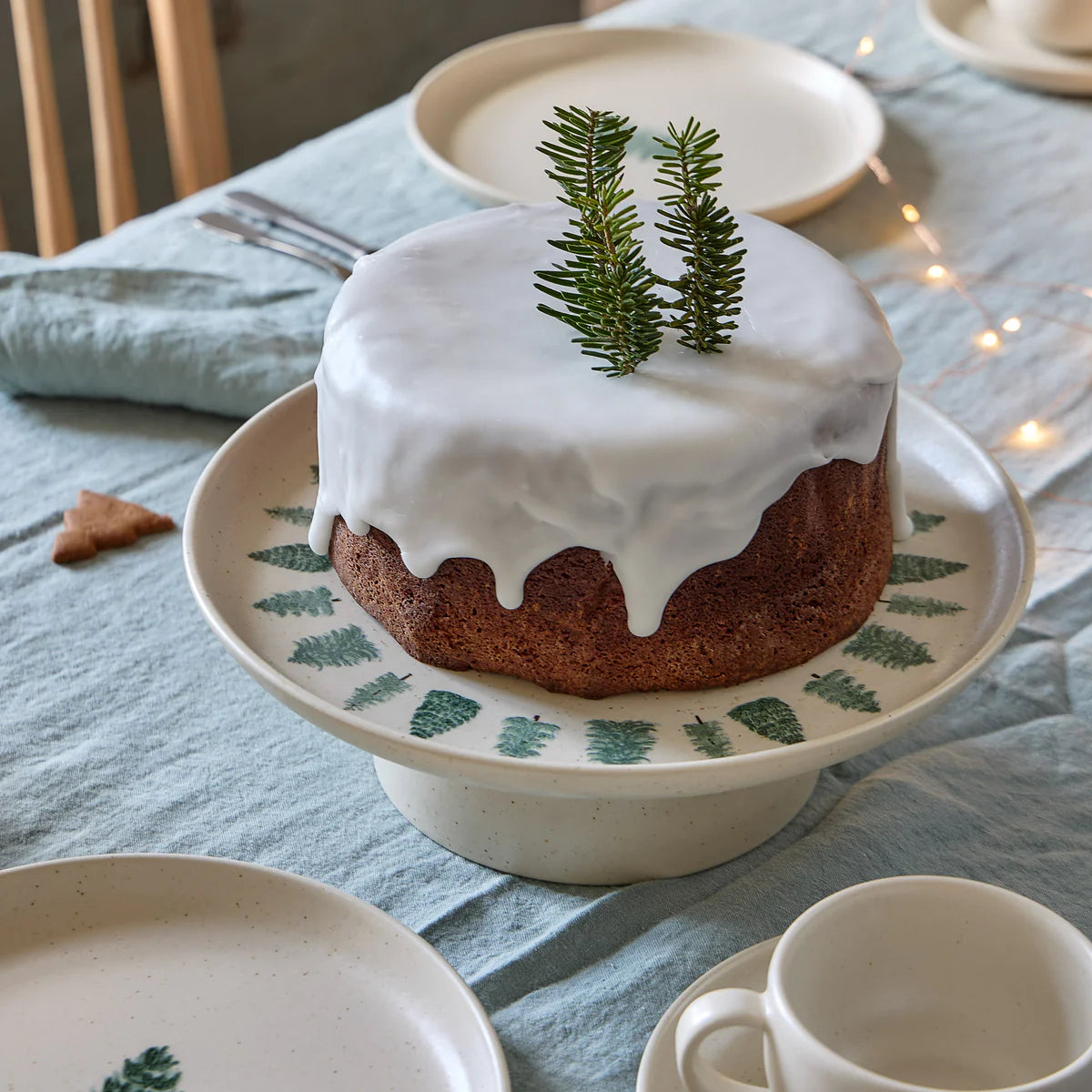 Présentoir / Assiette à pied Noël 27 cm