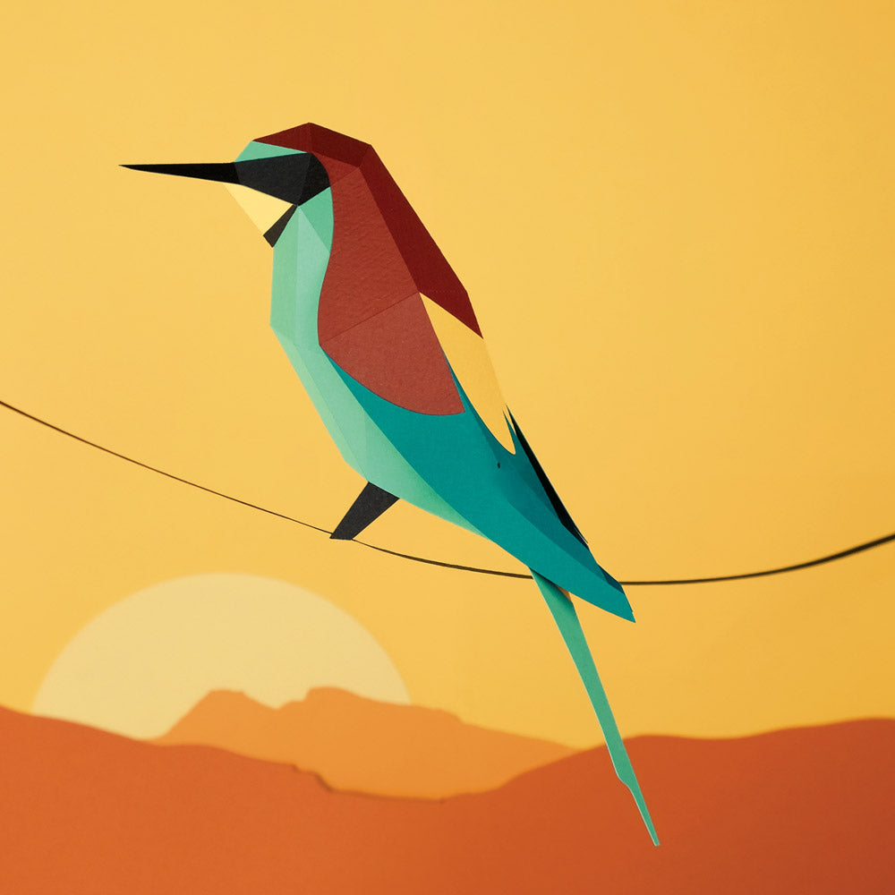 Origami Guêpier d'Europe Merops apiaster