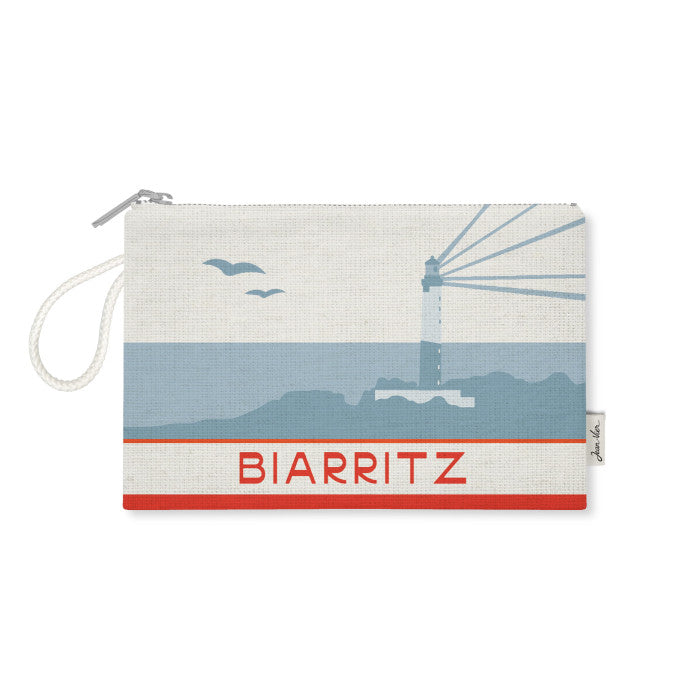 Pochette plate Grande Plage - Bleu Paon