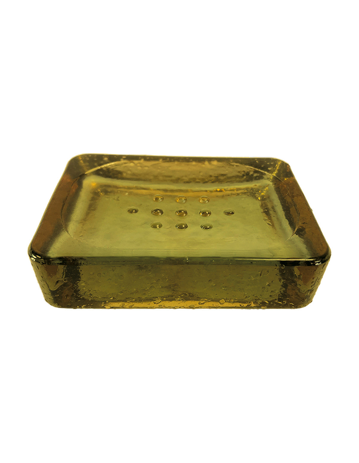 Porte savon en verre recyclé Miel