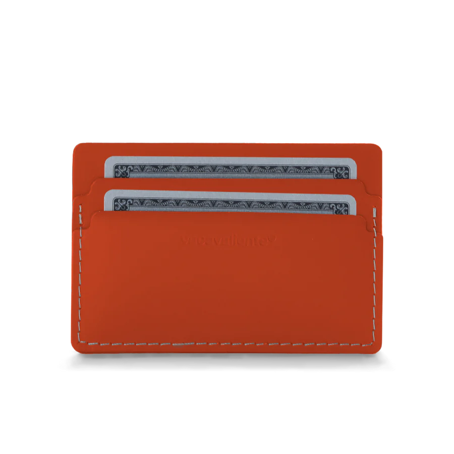 Porte-cartes en cuir recyclé - Rouge