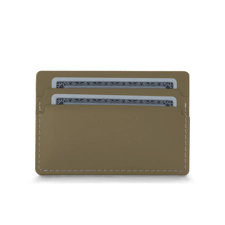 Porte-cartes en cuir recyclé - Vert Olive