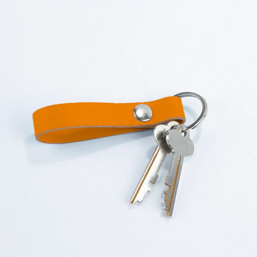 Porte-clés en cuir recyclé - Orange