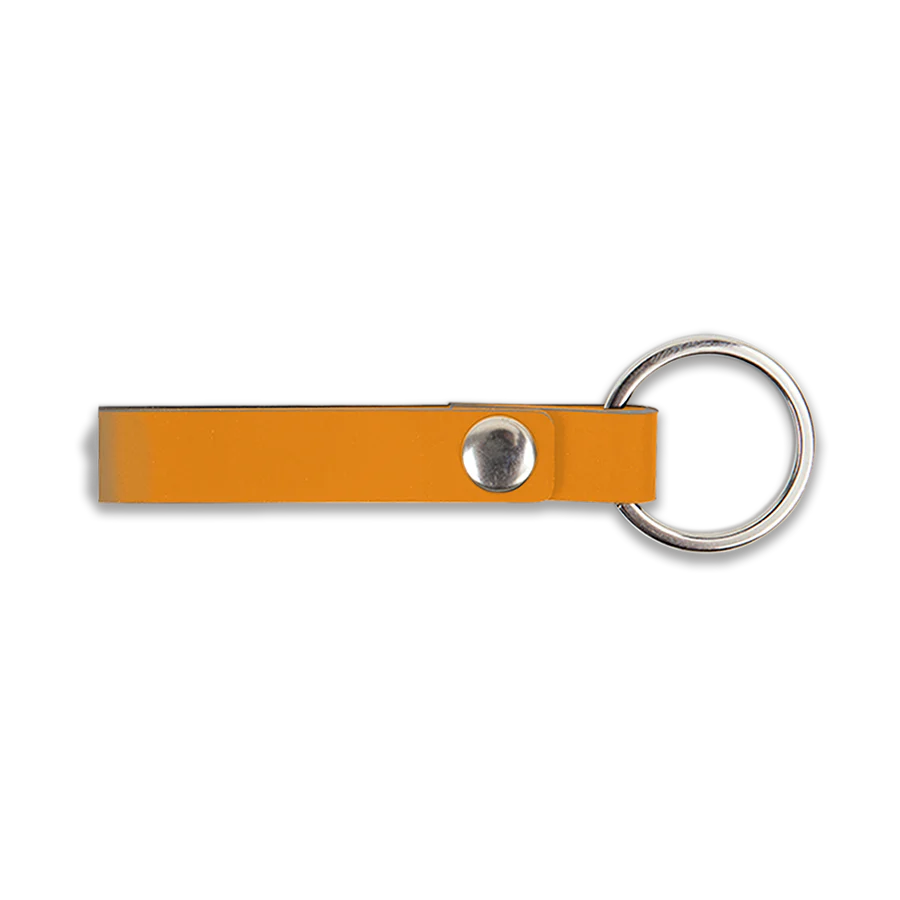 Porte-clés en cuir recyclé - Orange