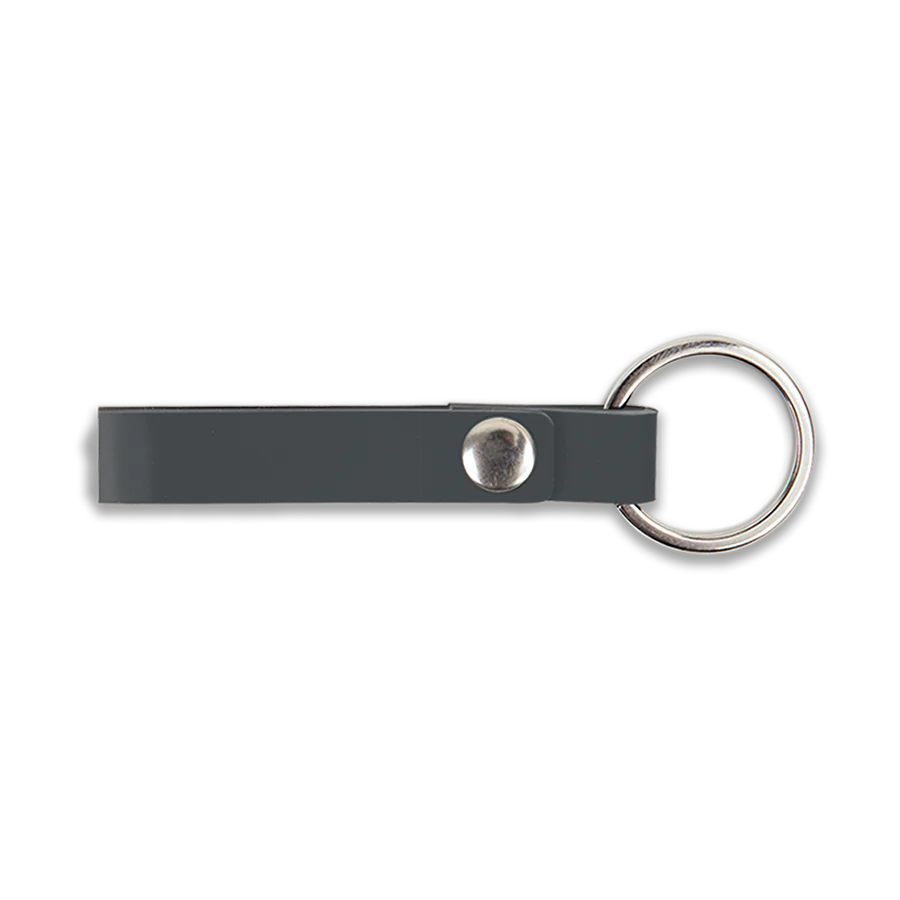 Porte-clés en cuir recyclé - Graphite