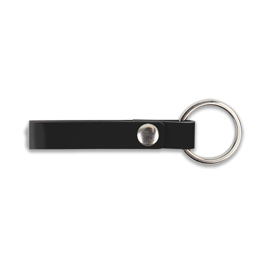 Porte-clés en cuir recyclé - Noir