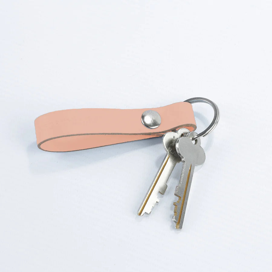 Porte-clés en cuir recyclé - Rose