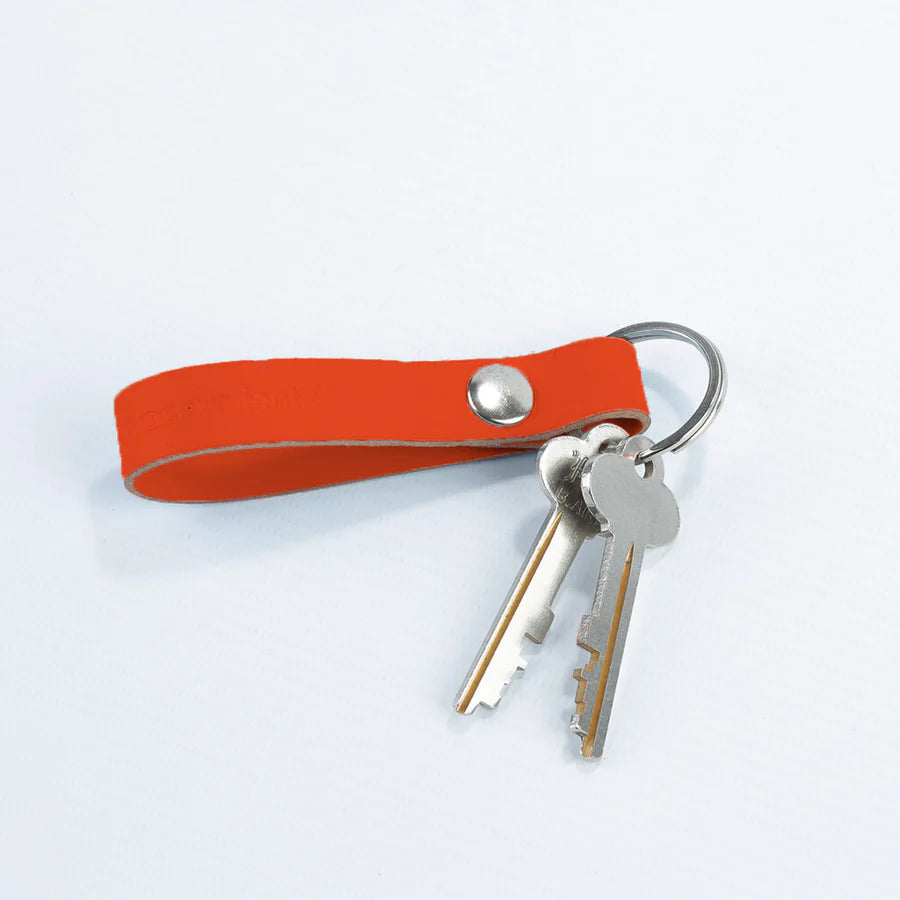 Porte-clés en cuir recyclé - Rouge