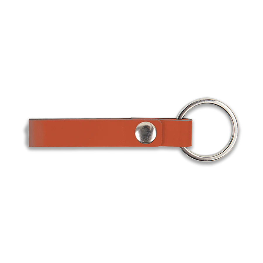 Porte-clés en cuir recyclé - Rouge